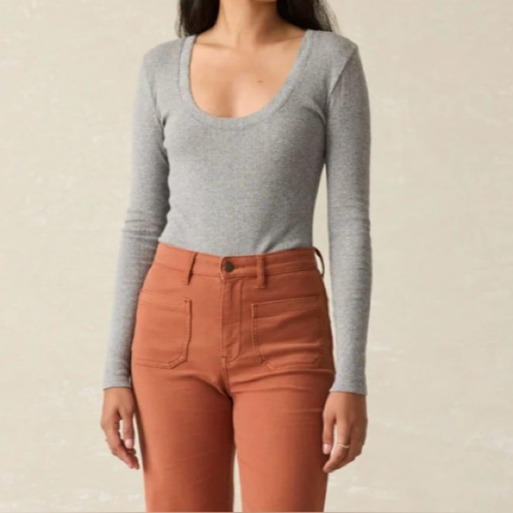 Faherty Pacific Pointelle Scoop Neck. Brand new with tags. Size small
